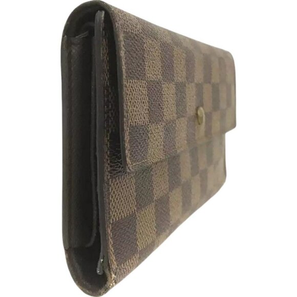 374198AX (V2) Louis Vuitton Wallet Long Porte Tresor International Brown Damier - Picture 4 of 9